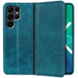 Huse pentru Samsung Galaxy S22 Ultra 5G, Wallet Litchi Leather, albastru