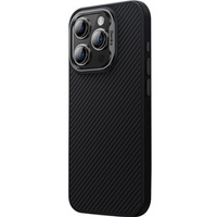 Carcasa BENKS Kevlar pentru iPhone 15 Plus, pentru MagSafe, Carbon Fiber, negru