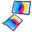 Husă pentru iPad 10.9 2022 10 Gen, Smartcase Hybrid, cu spațiu pentru stylus, albastru