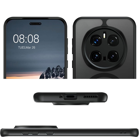 Husă pentru Honor Magic 7 Pro, pentru MagSafe, ERBORD Matt Case, negru