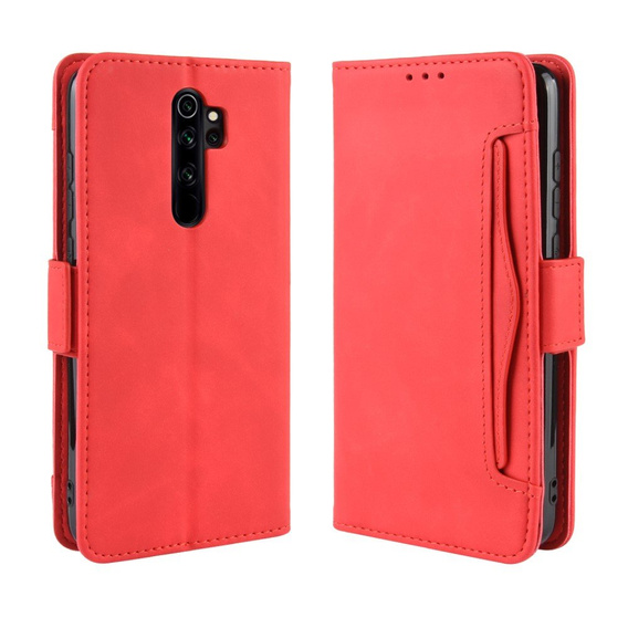 Cu clapetă pentru Xiaomi Redmi Note 8 Pro, Card Slot, roșu