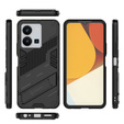 Husa pentru Vivo Y35 4G, Military kickstand, negru