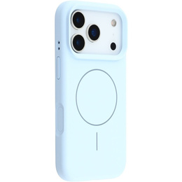 Manșon din silicon pentru iPhone 17 Pro, pentru MagSafe, antișoc, albastru