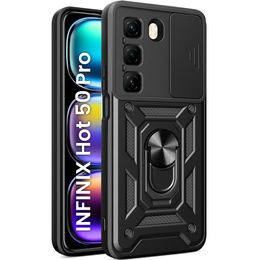 Husă blindată pentru Infinix Hot 50 Pro 4G, CamShield Slide, negru
