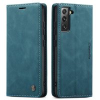 Husa CASEME pentru Samsung Galaxy S22 5G, Leather Wallet Case, verde