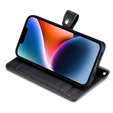 Cu clapetă pentru iPhone 15 Pro, Wallet Zipper Pocket, negru