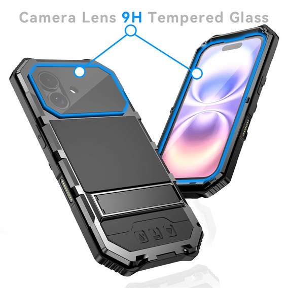 Carcasă blindată R-JUST cu suport pentru iPhone 17