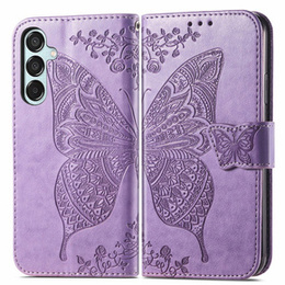Cu clapetă pentru Samsung Galaxy M15 5G, Butterfly, violet