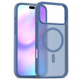 Husă Matt pentru iPhone 17 Pro Max, pentru MagSafe, albastru translucid