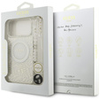 Husă cu curea IML Flowers Electroplated Allover With Beads, pentru MagSafe, cu curea pentru iPhone 17 Pro Max