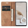 Husa CASEME pentru Samsung Galaxy S20 FE, Leather Wallet Case, maro