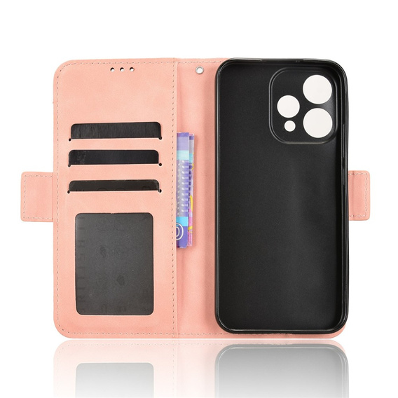 Husă cu slot pentru carduri pentru Oppo Reno 15, roz