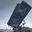 Husă blindată pentru Xiaomi Redmi Note 14 4G, CamShield Slide, albastru