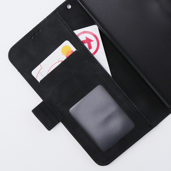 Cu clapetă pentru Motorola Moto G54 5G, Card Slot, negru