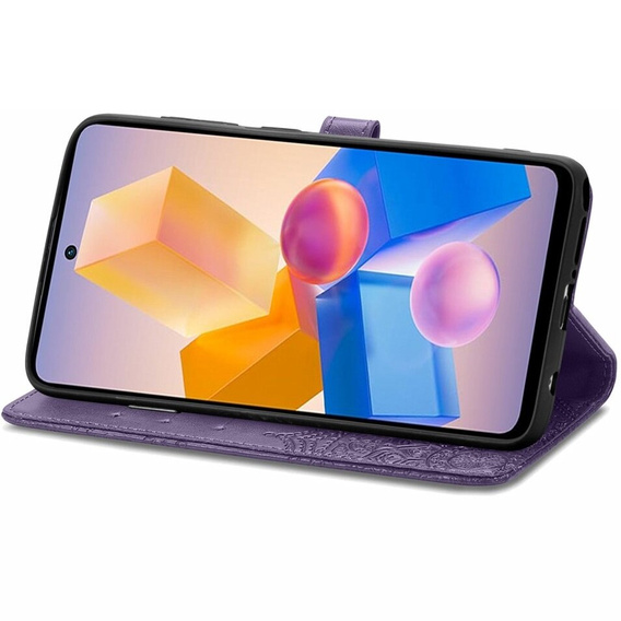 Cu clapetă pentru Infinix Hot 40i, Mandala, violet