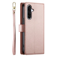 Wallet Zipper Pocket flip caz pentru Samsung Galaxy A17 5G, Wallet Zipper Pocket, portofel roz