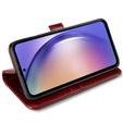 Cu clapetă pentru Samsung Galaxy A54 5G, Wallet, do MagSafe, roșu