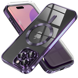 Husă pentru iPhone 16 Pro, Electro MagSafe, violet + Sticlă pentru ecran