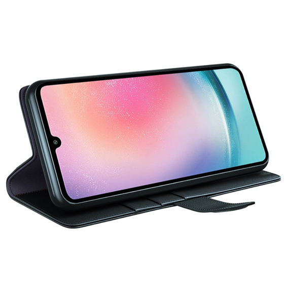 Husa cu clapetă pentru Samsung Galaxy A25 5G, Split Leather, negru