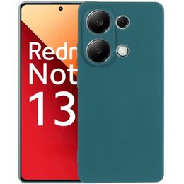 Husa pentru Xiaomi Redmi Note 13 Pro 4G / Xiaomi Redmi Note 14S / Xiaomi Poco M6 Pro 4G, Silicone Lite, verde închis