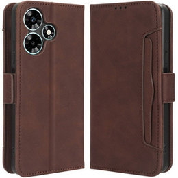 Cu clapetă pentru Infinix Hot 30, Card Slot, maro