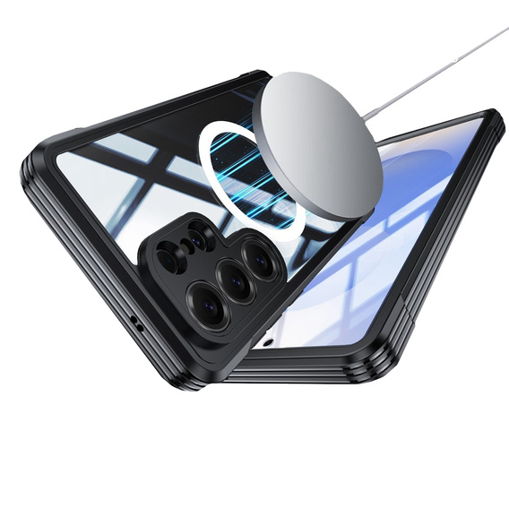 Carcasă rezistentă la șocuri cu sticlă, pentru MagSafe pentru Samsung Galaxy S26 Ultra