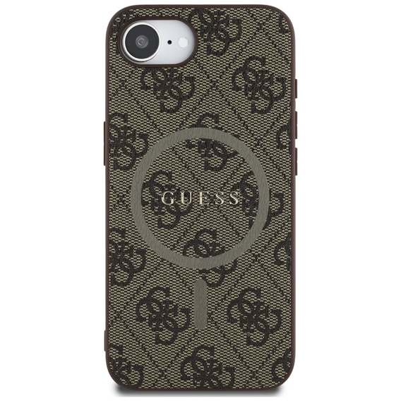 GUESS Huse pentru iPhone 16E, 4G Ring Classic Logo, maro