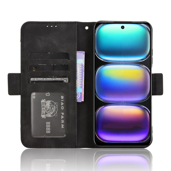 Cu clapetă pentru Infinix Hot 50 4G, Card Slot, negru