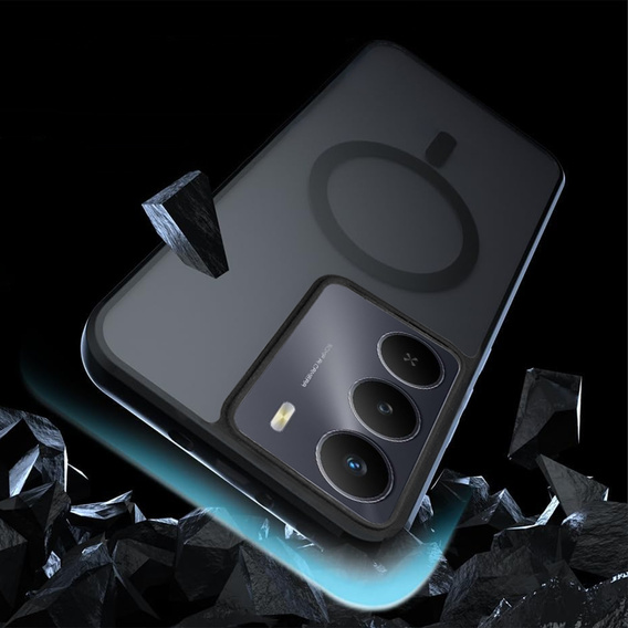 Husă pentru Realme 14X / Realme C75, pentru MagSafe, ERBORD Matt Case, negru