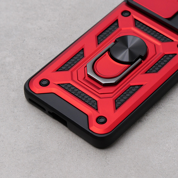 Husă blindată pentru Motorola Edge 40 Neo, CamShield Slide, roșu