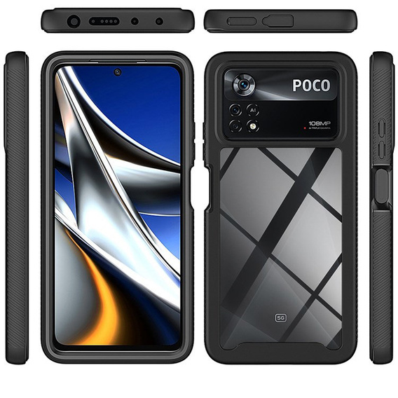 Carcasă pentru Xiaomi Poco X4 Pro 5G, Shockproof, cu folie, albastru