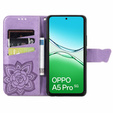 Cu clapetă pentru Oppo A5 Pro 5G, Butterfly, violet