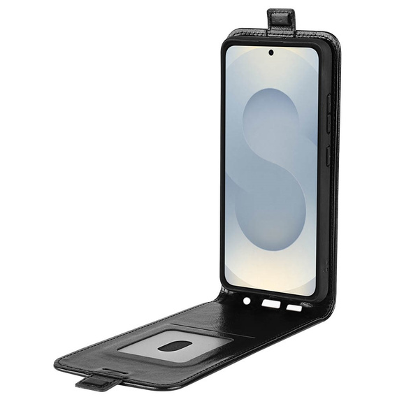 Cu clapetă pentru Samsung Galaxy S25 Edge, Flip, negru