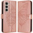 Cu clapetă pentru Samsung Galaxy Z Fold6 5G, Butterfly, roz rose gold