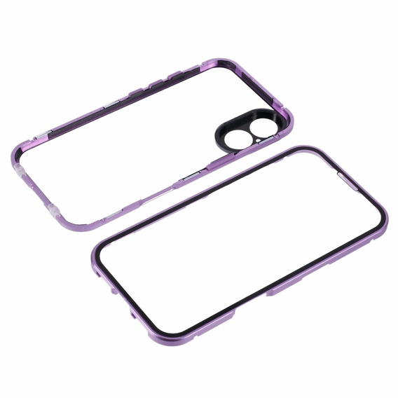 Husa pentru iPhone 16, Magnetic Dual Glass, violet