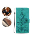 Cu clapetă pentru Oppo A60, Lily Flower, verde