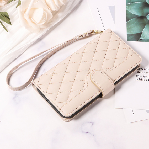 Husă din piele cu închidere tip romb pentru Motorola Edge 70