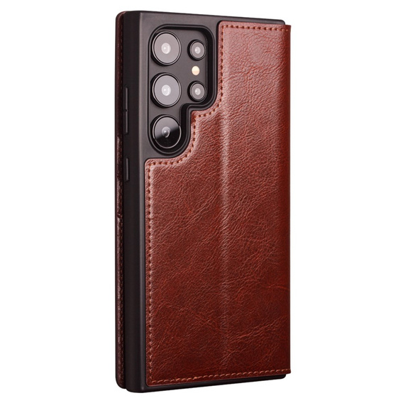 QIALINO Husă de portofel din piele cu clapetă pentru Samsung Galaxy S24 Ultra