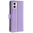 Cu clapetă pentru Motorola Moto G73 5G, Wallet Zipper Pocket, violet