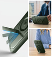 Husă blindată pentru iPhone 13 / iPhone 14, Dexnor CamProtect MagSafe, verde (Două rame)