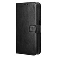 Cu clapetă pentru Samsung Galaxy A25 5G, Crazy Horse Wallet, negru