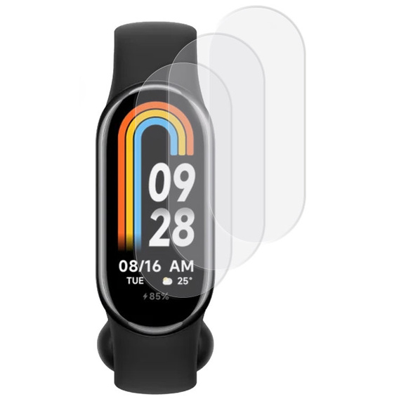 3x ERBORD Hydrogel Foil pentru Xiaomi Smart Band 10 / 9 / 8