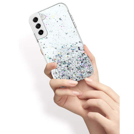 Huse pentru Samsung Galaxy S22 5G, Glittery, de argint