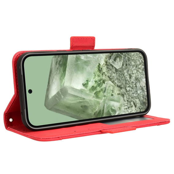 Cu clapetă pentru Google Pixel 8A, Card Slot, roșu