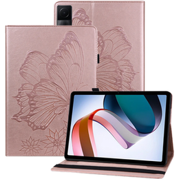 Huse pentru Lenovo Tab M9, Wallet Pen Slot, butterflies, maro