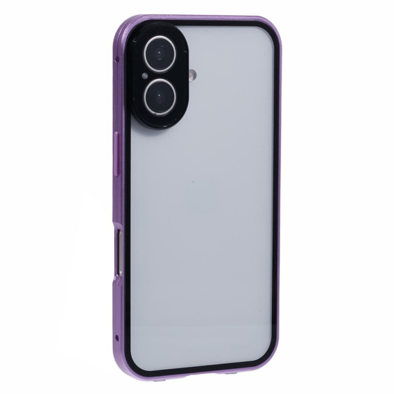 Husa pentru iPhone 16, Magnetic Dual Glass, violet