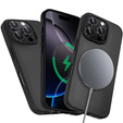 Husă pentru iPhone 16 Pro, Aramid Fiber Cover, negru