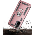 Husă blindată pentru Xiaomi Redmi Note 10/10S, Nox Case Ring, roz rose gold