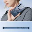 Husă pentru Samsung Galaxy A55 5G, Electro MagSafe, albastru + Sticlă pentru ecran