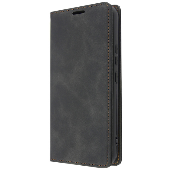 Husă pentru Samsung Galaxy A54, ERBORD Vintage, portofel cu clapetă, negru